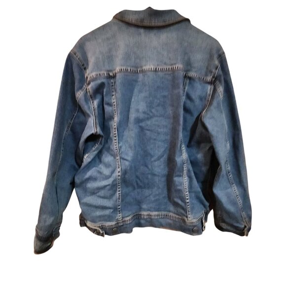 Denim Jean Jacket By George Mens Size L - Picture 2 of 3